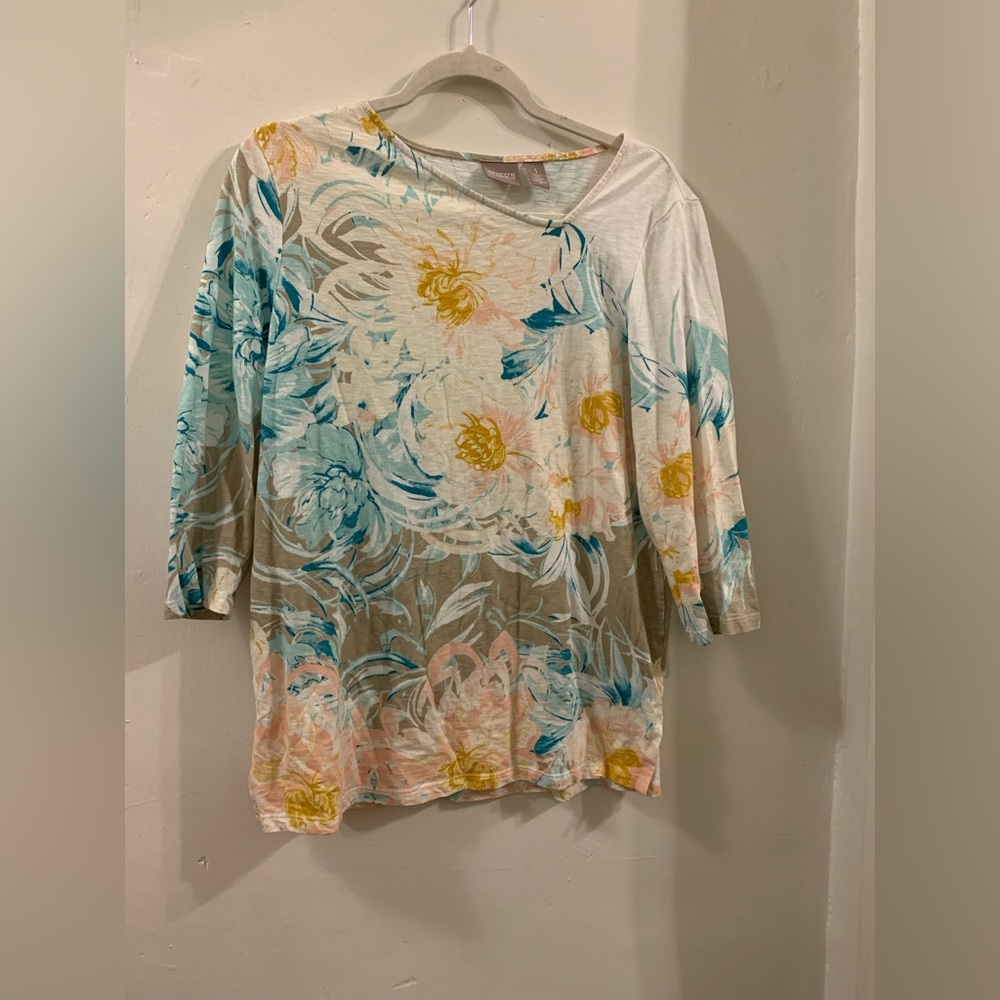 Chico’s floral print top size 1- S-M